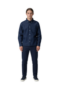 Dark Indigo Denim Shirt with Button-Down Collar